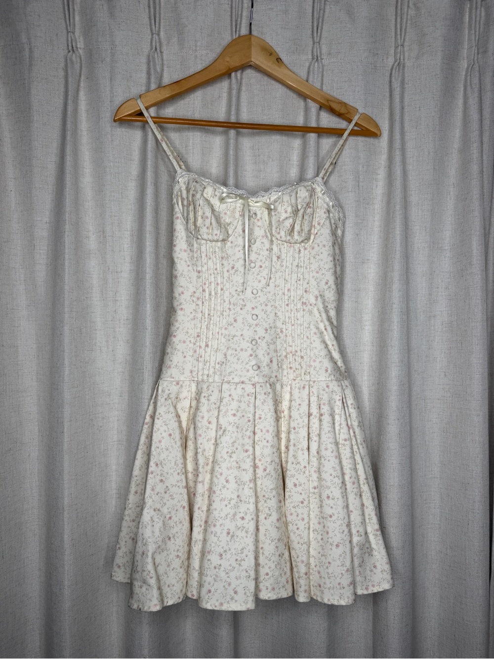 Floral Cream Mini Dress